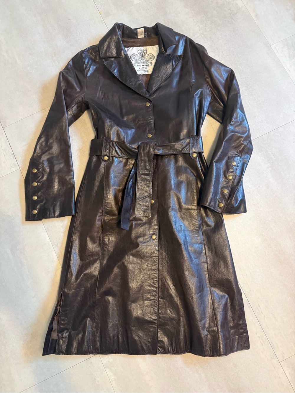 Women's Brown Leather Coat from Argentina